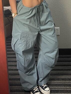 Relaxed Cargo Pants in Sage Green - Unisex and One Size fits all
